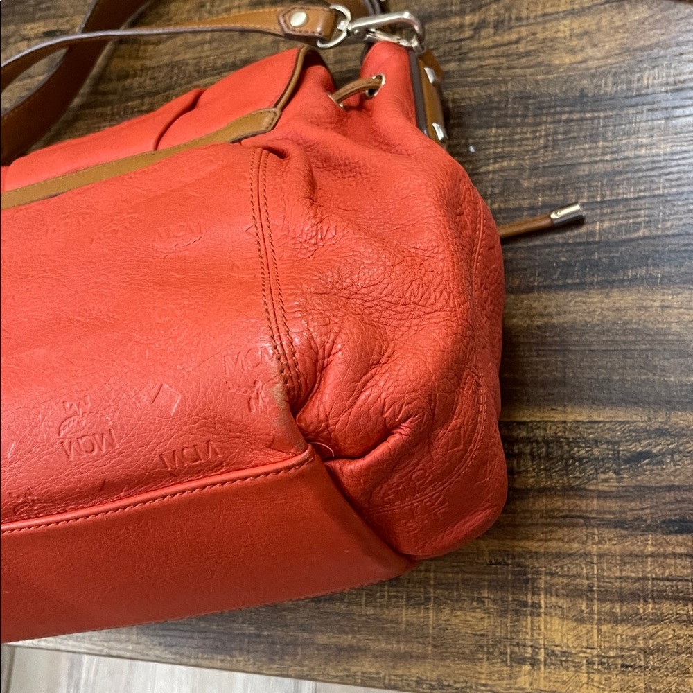 MCM Monogram Embossed Two Way Bag - Picture 4 of 8